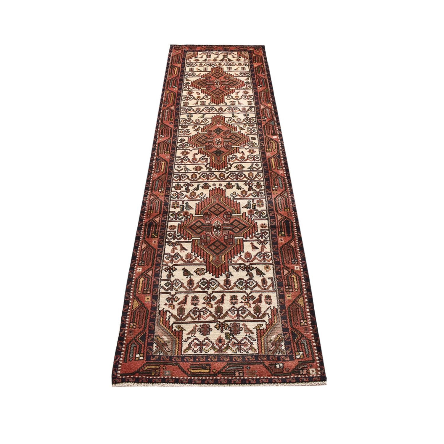 Alfombra de pasillo Alfombra persa - Nómada - 267 x 74 cm - beige