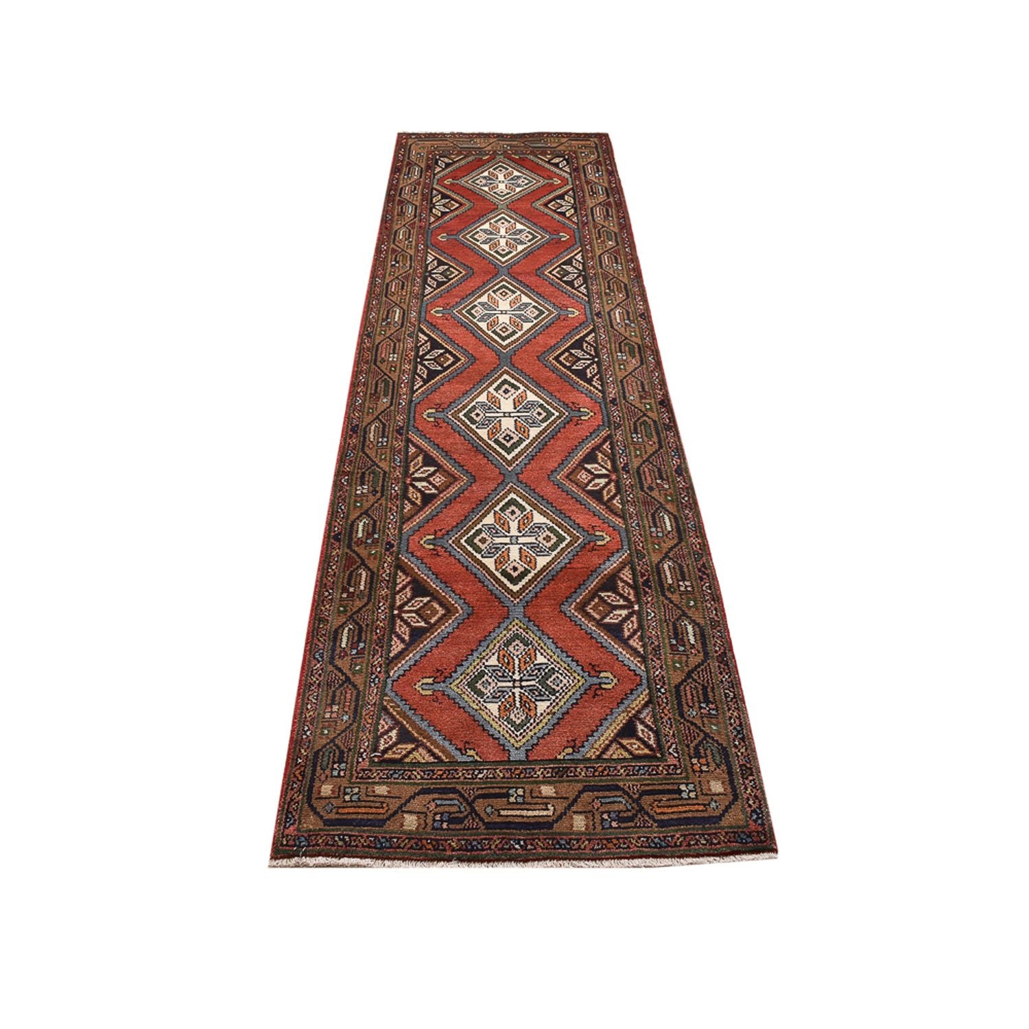 Alfombra de pasillo Alfombra persa - Nómada - 281 x 75 cm - rojo