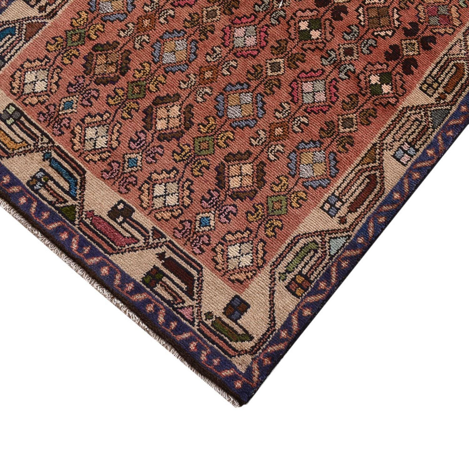 Alfombra de pasillo Alfombra persa - Nómada - 278 x 78 cm - rojo claro