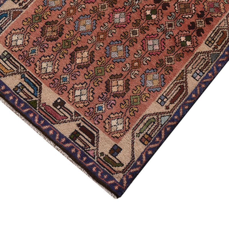 Alfombra de pasillo Alfombra persa - Nómada - 278 x 78 cm - rojo claro