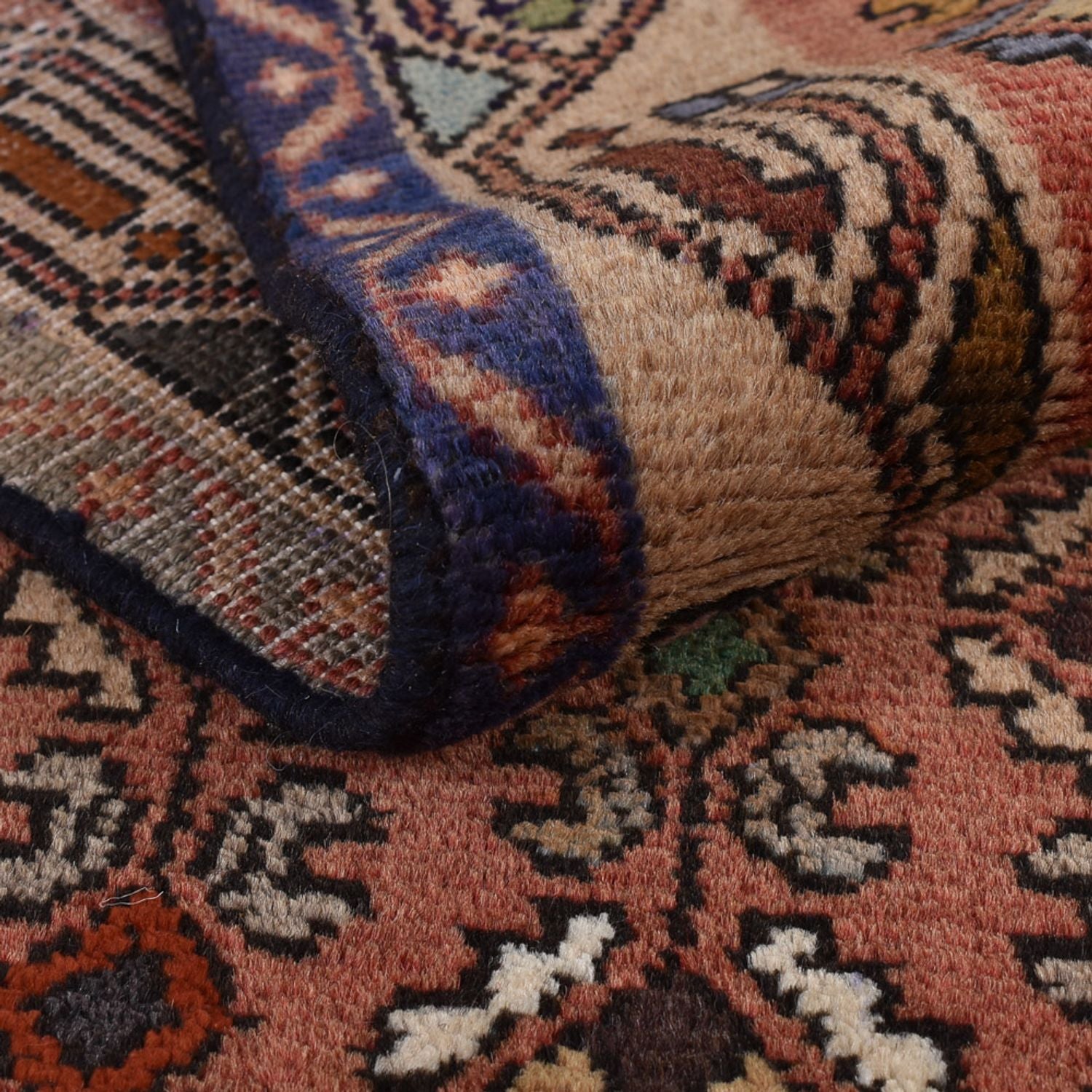 Alfombra de pasillo Alfombra persa - Nómada - 278 x 78 cm - rojo claro
