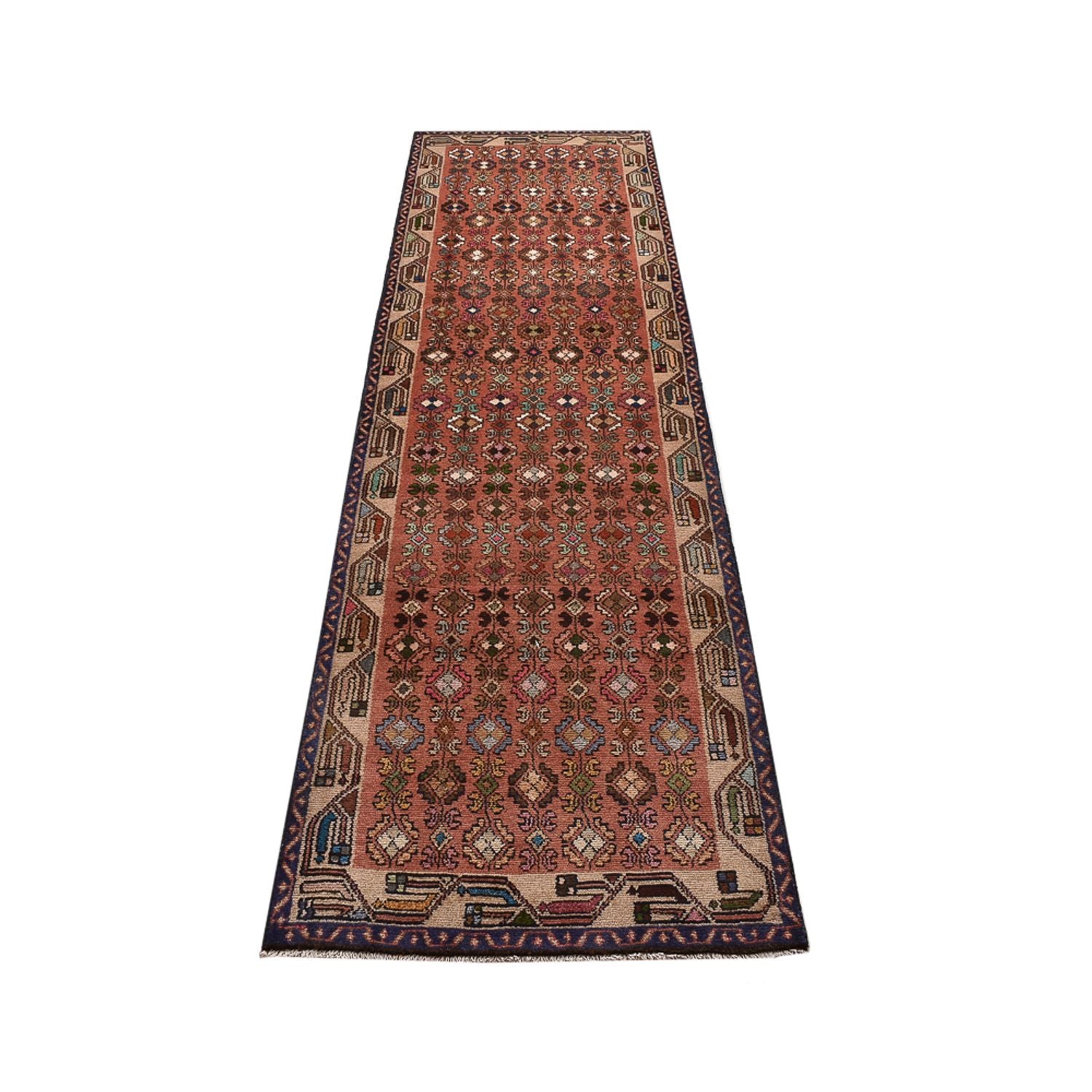 Alfombra de pasillo Alfombra persa - Nómada - 278 x 78 cm - rojo claro