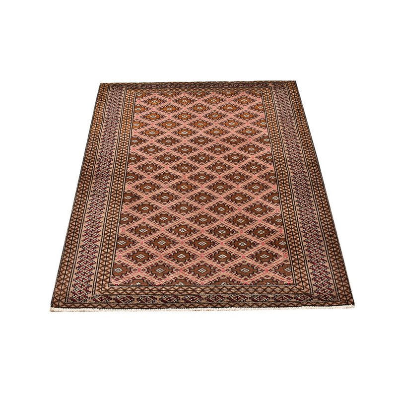 Alfombra Turkaman - 132 x 97 cm - rojo claro