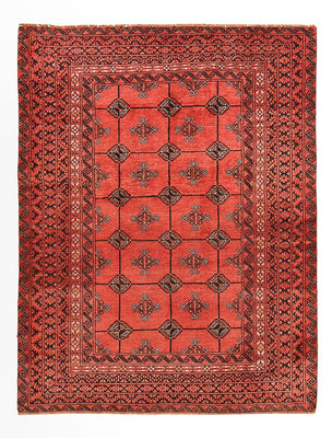 Alfombra Turkaman - 150 x 117 cm - rojo