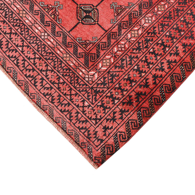 Alfombra Turkaman - 150 x 117 cm - rojo