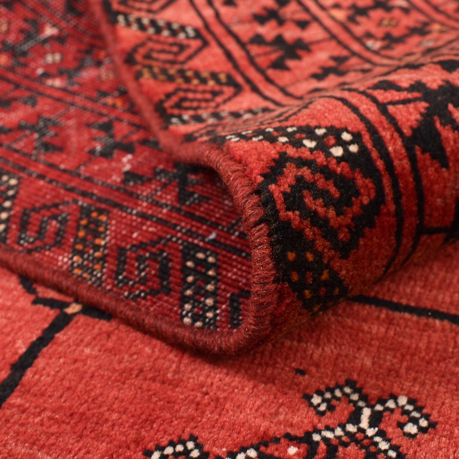 Alfombra Turkaman - 150 x 117 cm - rojo