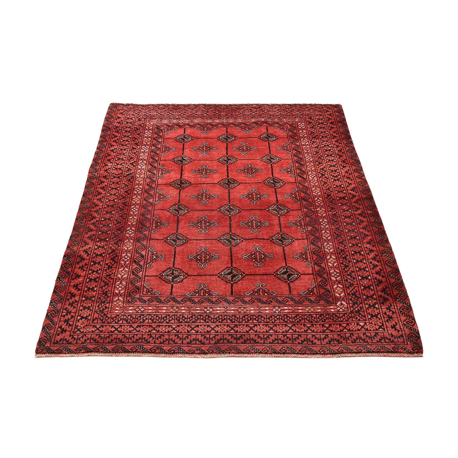 Alfombra Turkaman - 150 x 117 cm - rojo