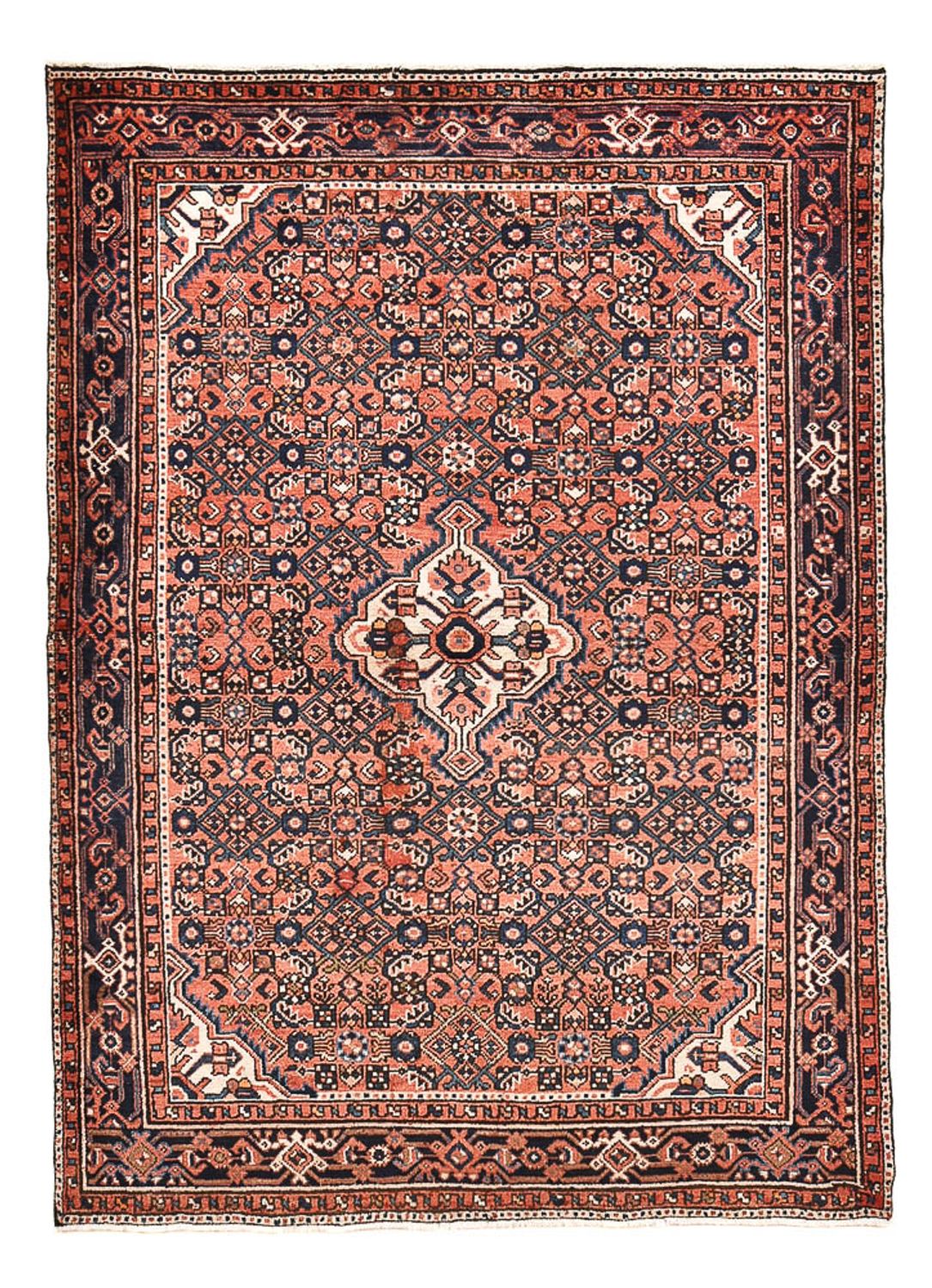 Alfombra persa - Nómada - 208 x 147 cm - rojo claro