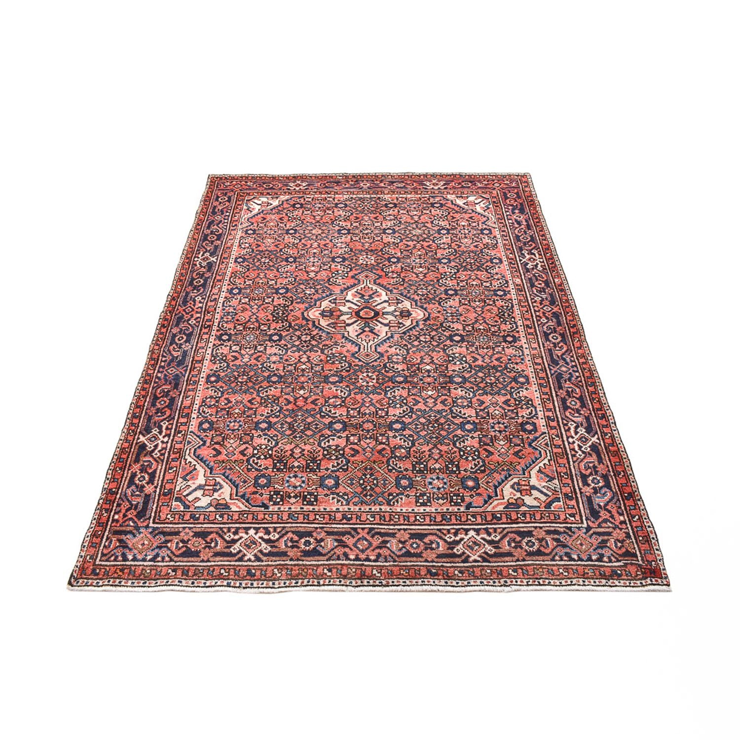 Alfombra persa - Nómada - 208 x 147 cm - rojo claro