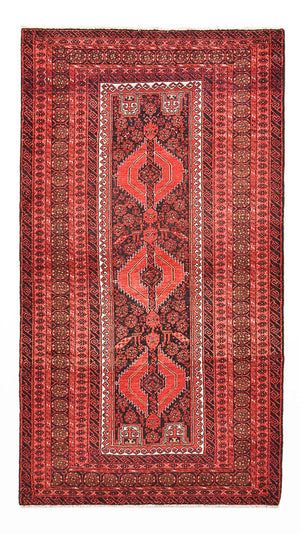 Alfombra de pasillo Alfombra Belutsch - 180 x 100 cm - rojo