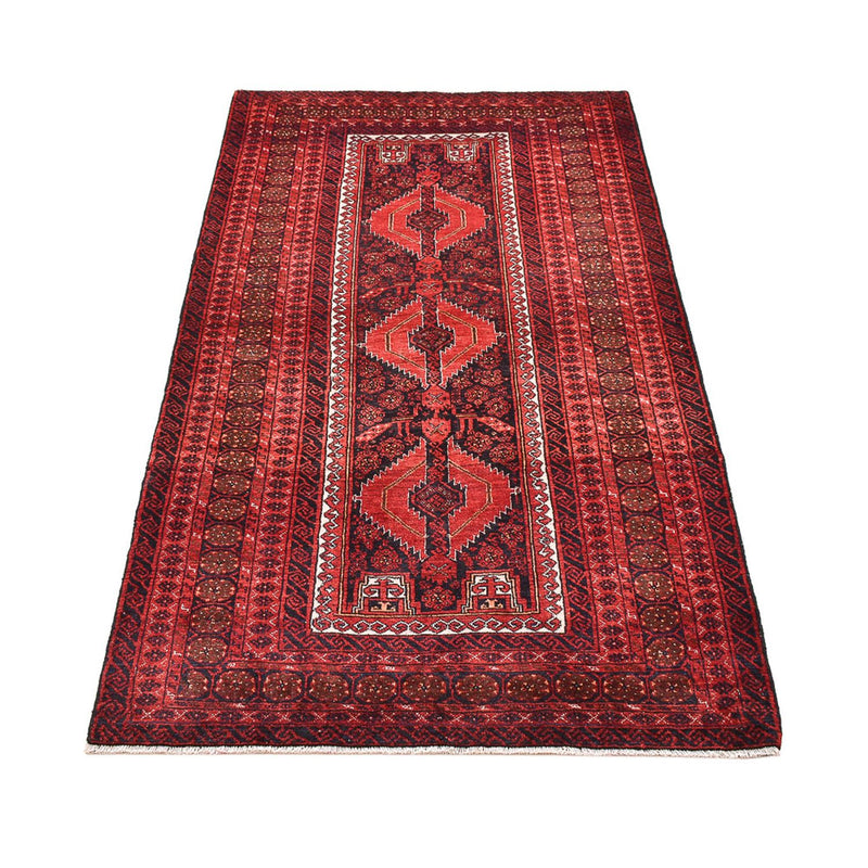 Alfombra de pasillo Alfombra Belutsch - 180 x 100 cm - rojo