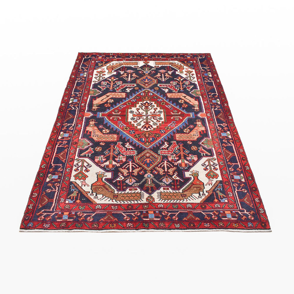 Alfombra persa - Nómada - 210 x 143 cm - multicolor