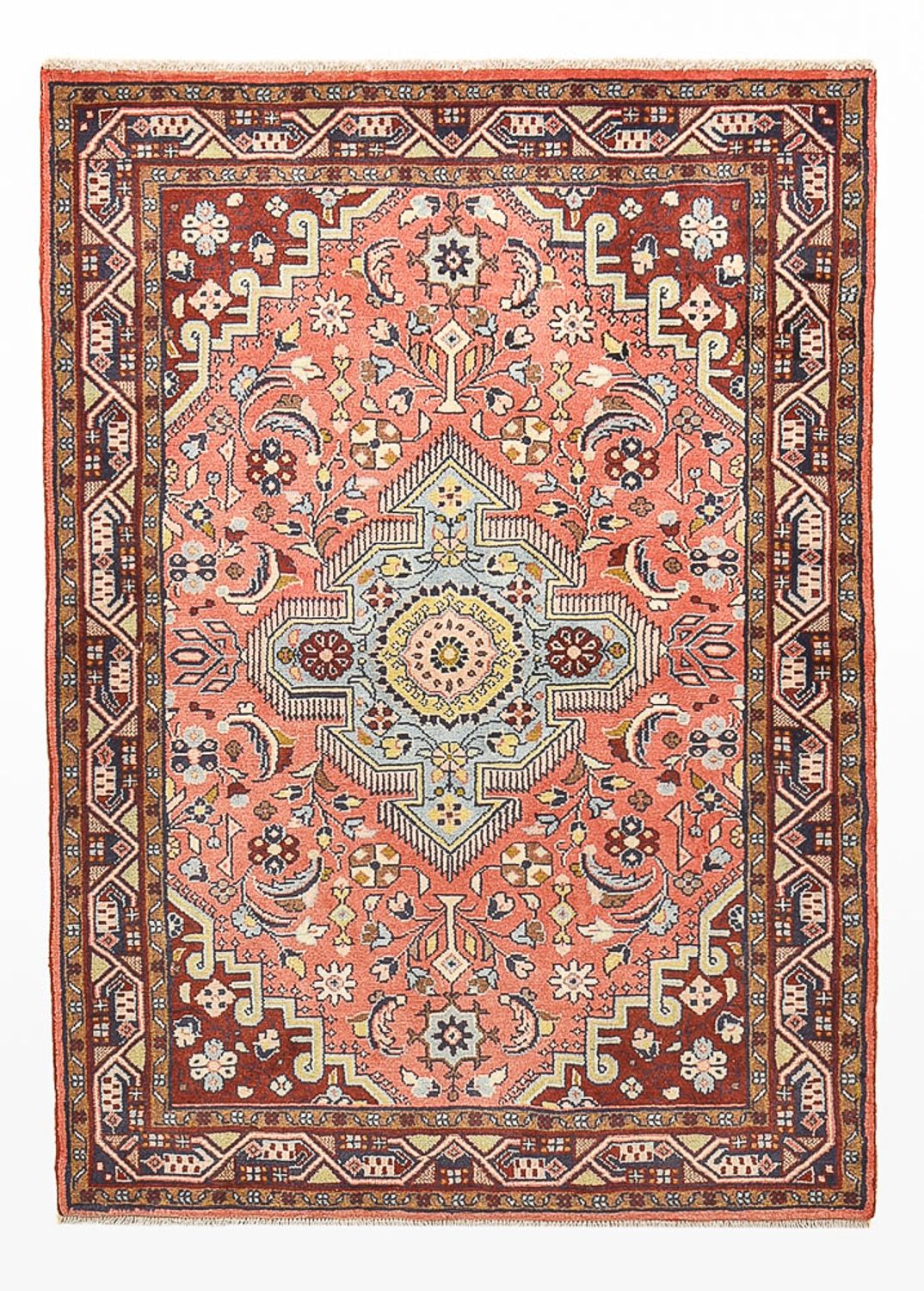 Alfombra persa - Nómada - 150 x 101 cm - rojo claro