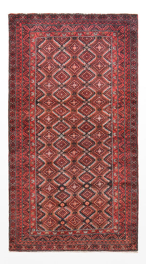 Alfombra de pasillo Alfombra Belutsch - 180 x 93 cm - rojo