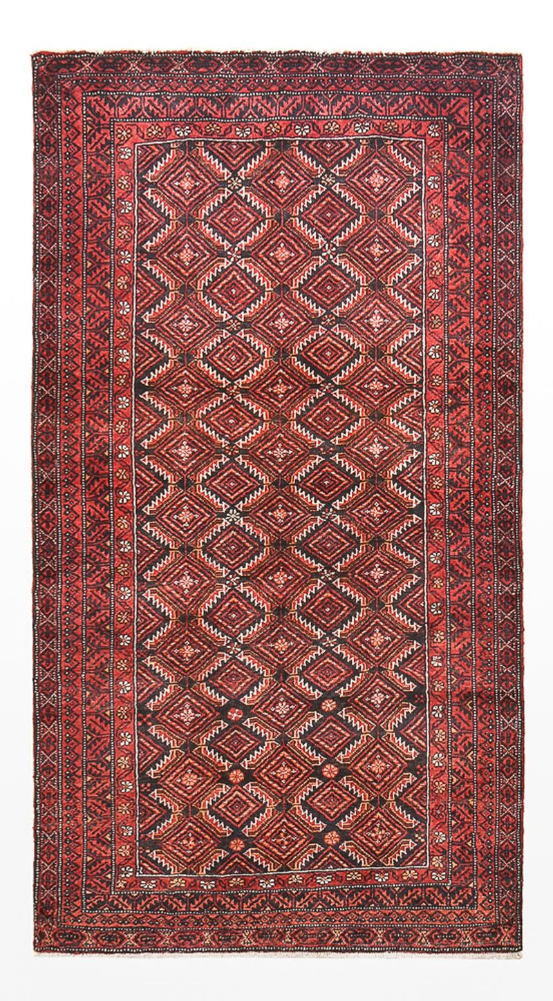 Alfombra de pasillo Alfombra Belutsch - 180 x 93 cm - rojo