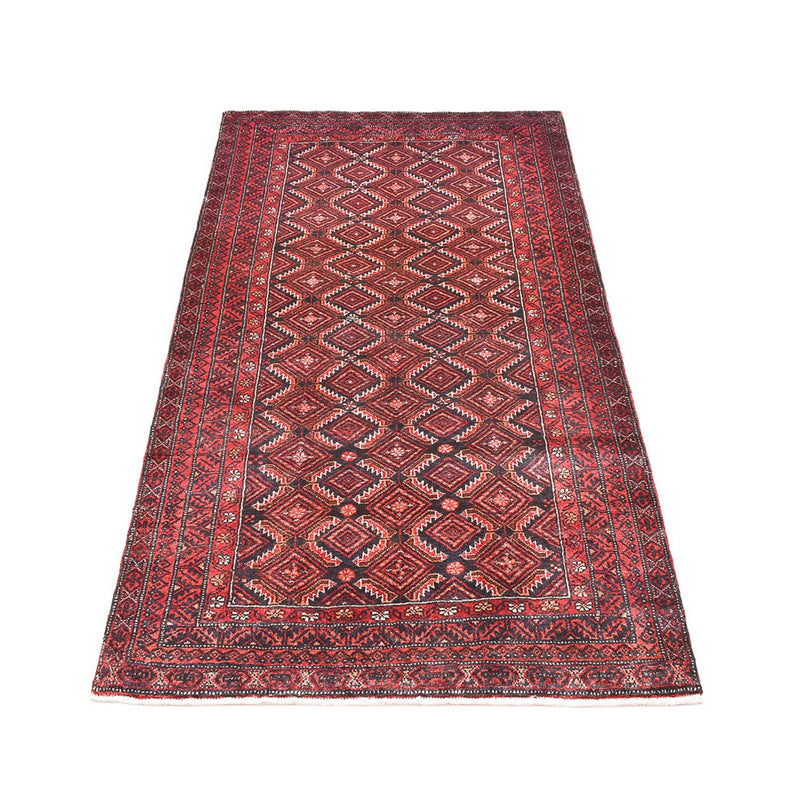 Alfombra de pasillo Alfombra Belutsch - 180 x 93 cm - rojo