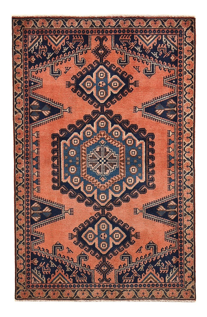 Alfombra persa - Nómada - 160 x 103 cm - rojo claro