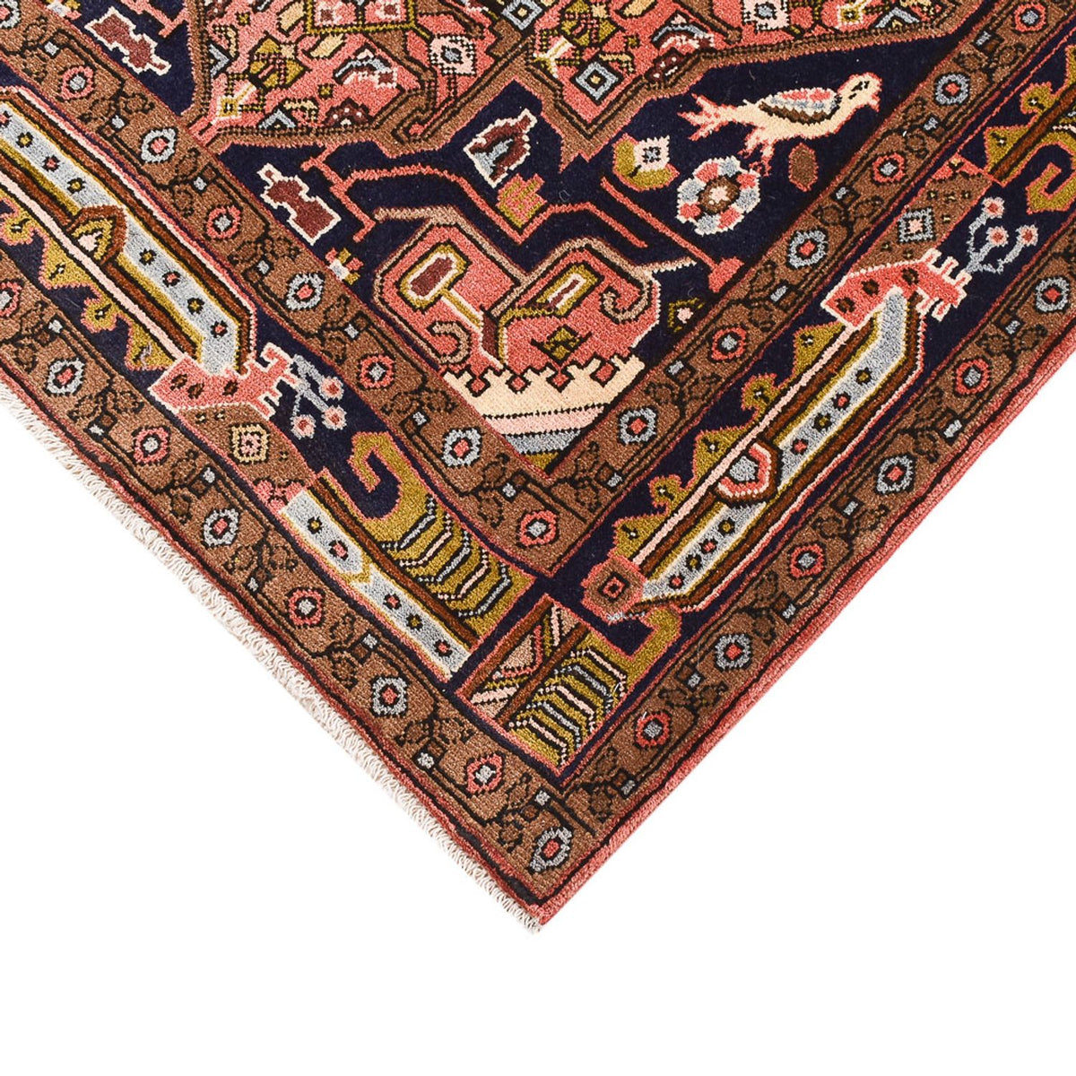 Alfombra persa - Nómada - 160 x 102 cm - rojo claro