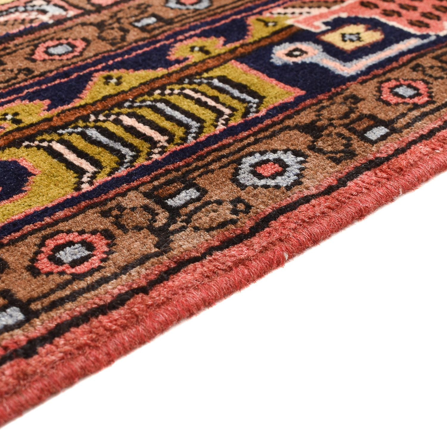 Alfombra persa - Nómada - 160 x 102 cm - rojo claro