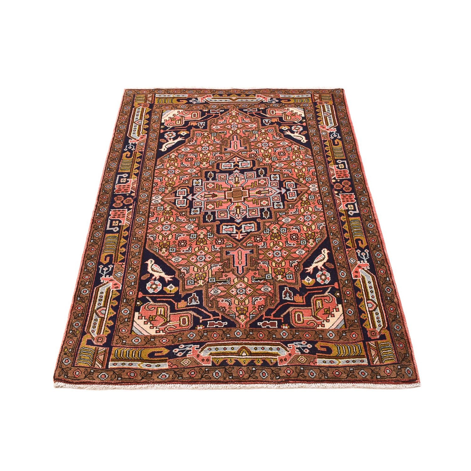 Alfombra persa - Nómada - 160 x 102 cm - rojo claro