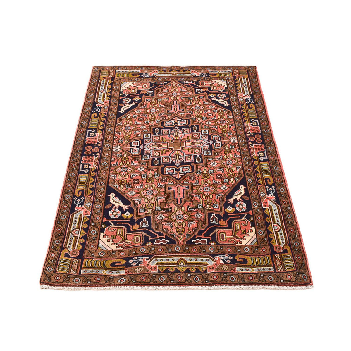 Alfombra persa - Nómada - 160 x 102 cm - rojo claro