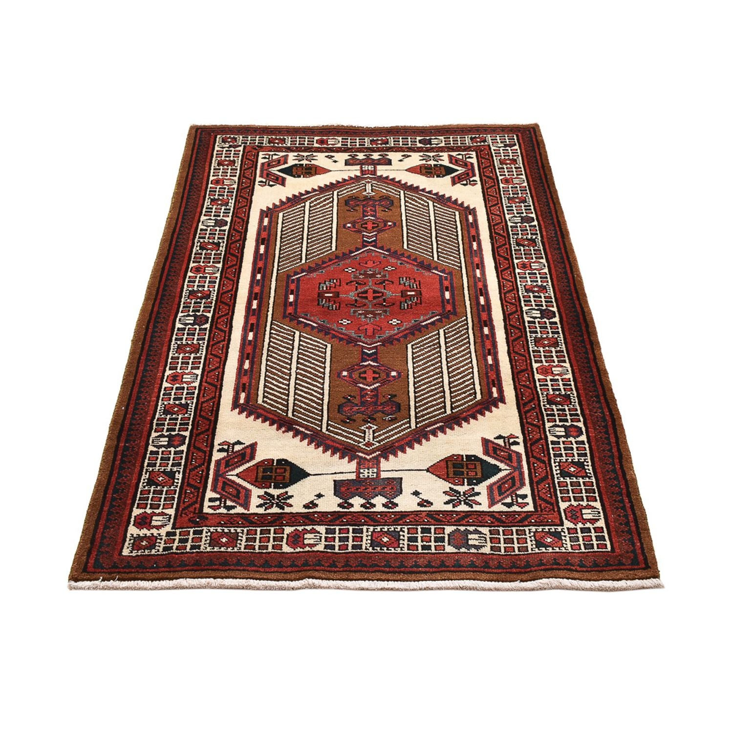 Alfombra persa - Nómada - 162 x 101 cm - multicolor