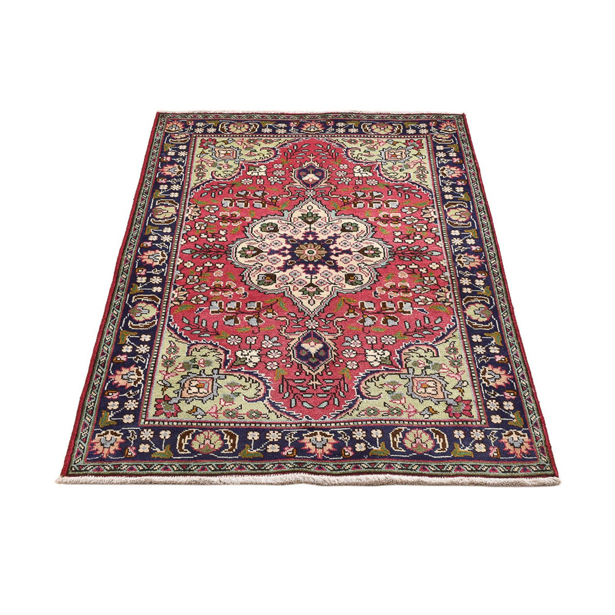 Alfombra persa - Tabriz - 144 x 100 cm - rojo claro