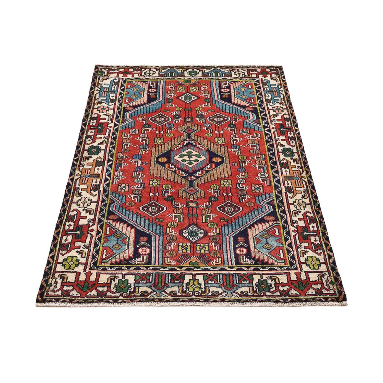Alfombra persa - Nómada - 145 x 96 cm - rojo