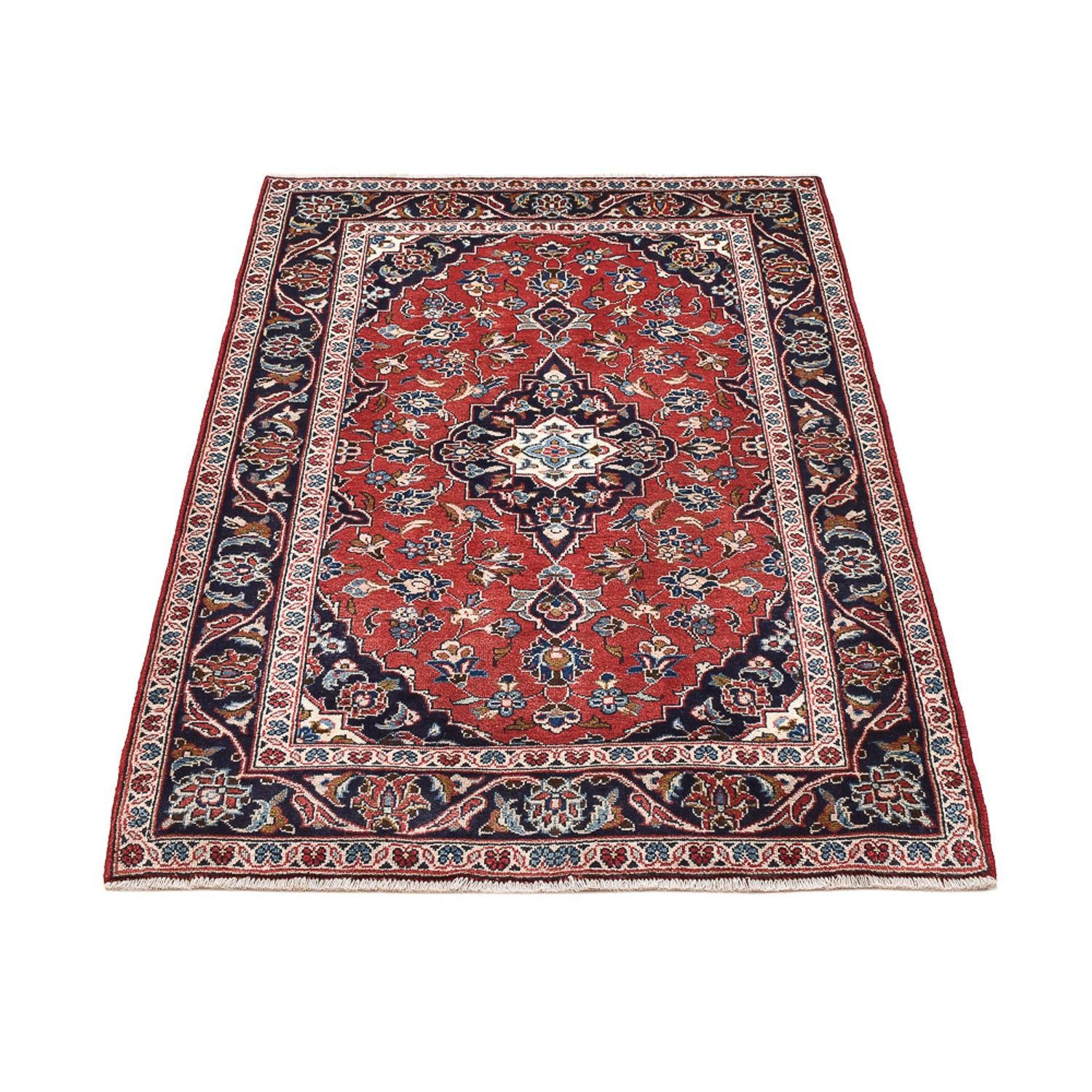 Alfombra persa - Keshan - 147 x 107 cm - rojo