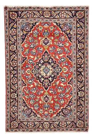 Alfombra persa - Keshan - 143 x 93 cm - rojo