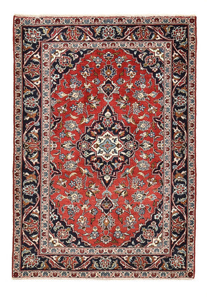 Alfombra persa - Keshan - 144 x 96 cm - rojo