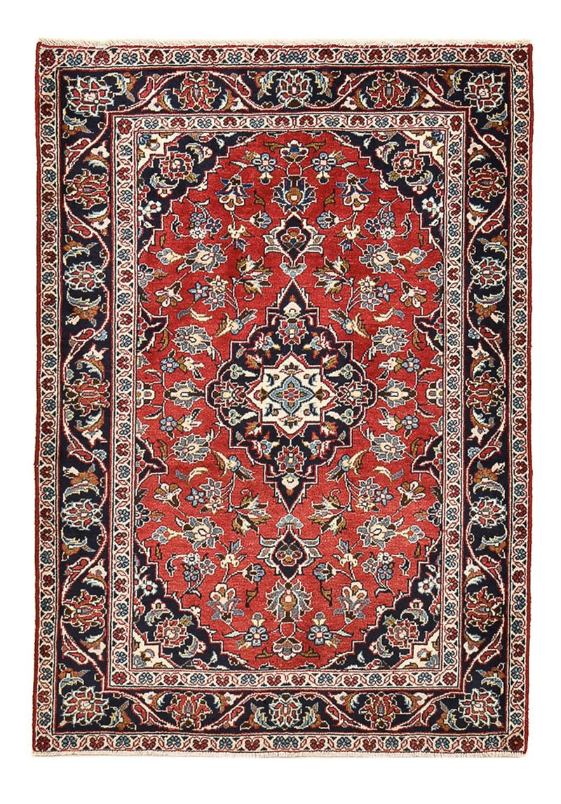 Alfombra persa - Keshan - 144 x 96 cm - rojo