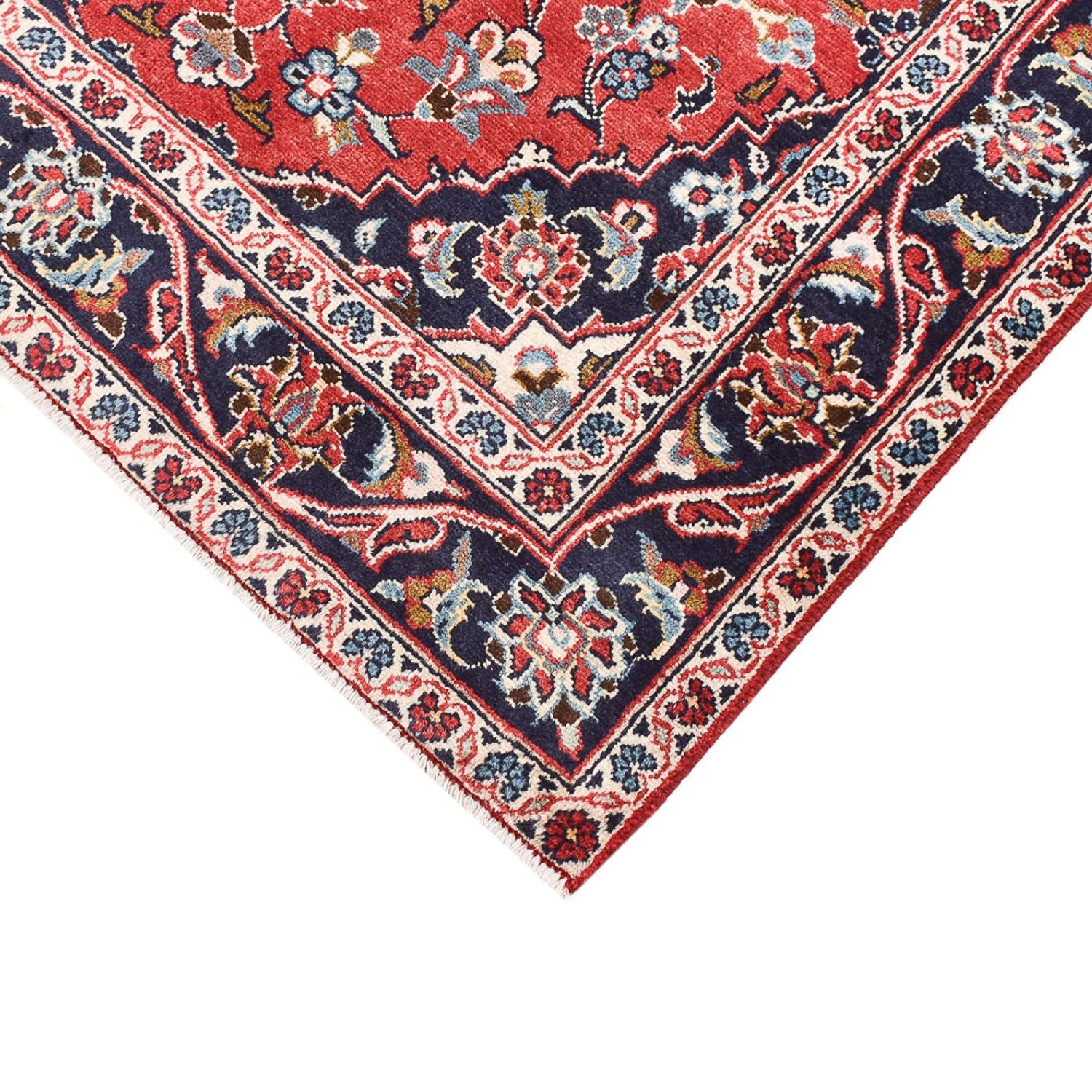 Alfombra persa - Keshan - 144 x 96 cm - rojo