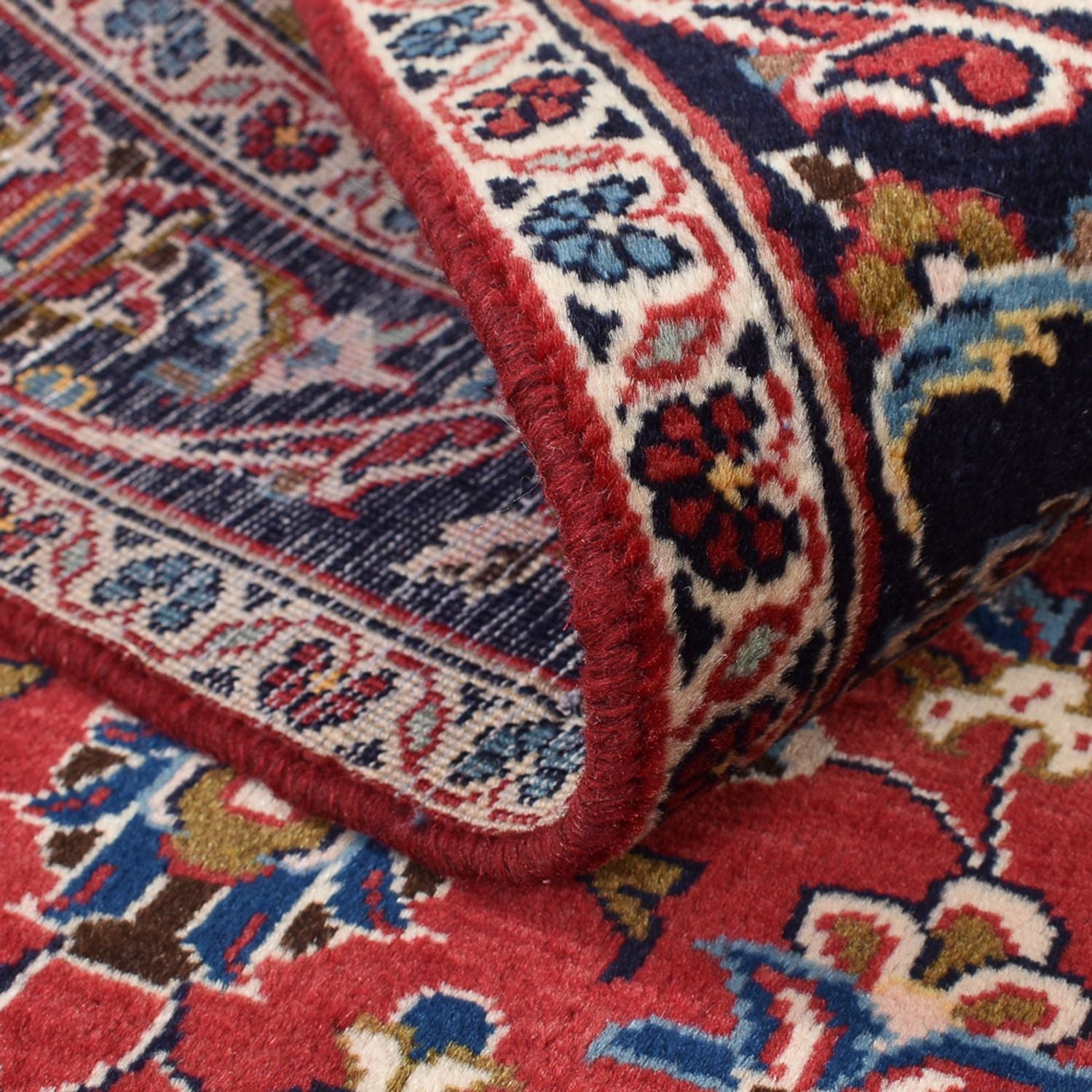 Alfombra persa - Keshan - 144 x 96 cm - rojo