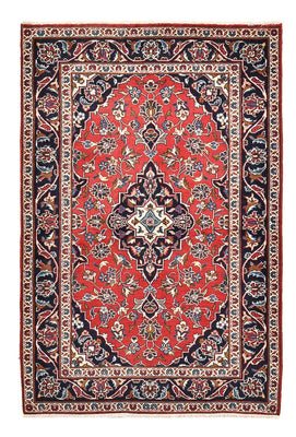 Alfombra persa - Keshan - 152 x 100 cm - rojo