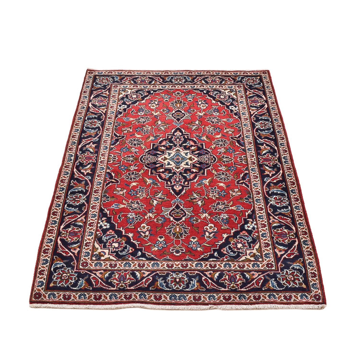 Alfombra persa - Keshan - 152 x 100 cm - rojo