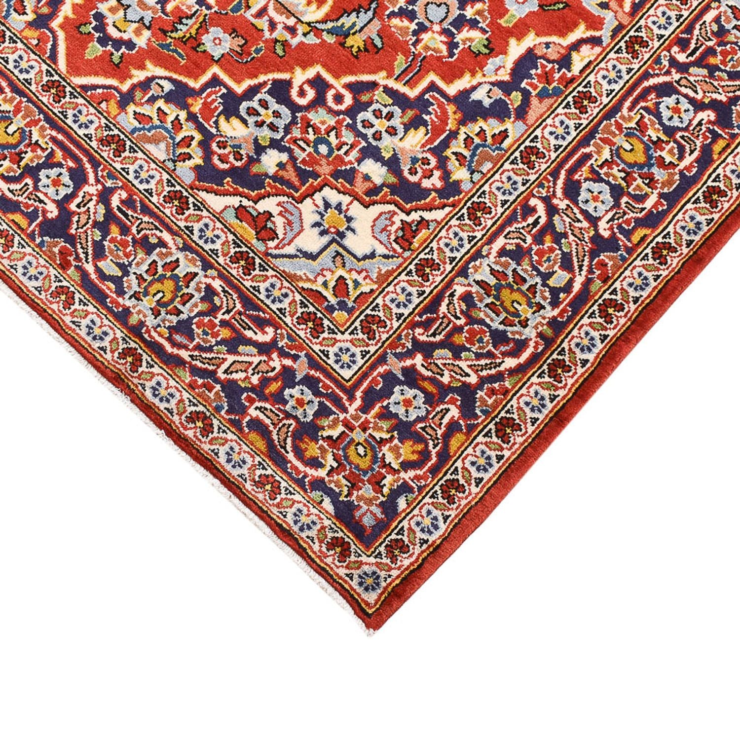 Alfombra persa - Keshan - 159 x 110 cm - rojo