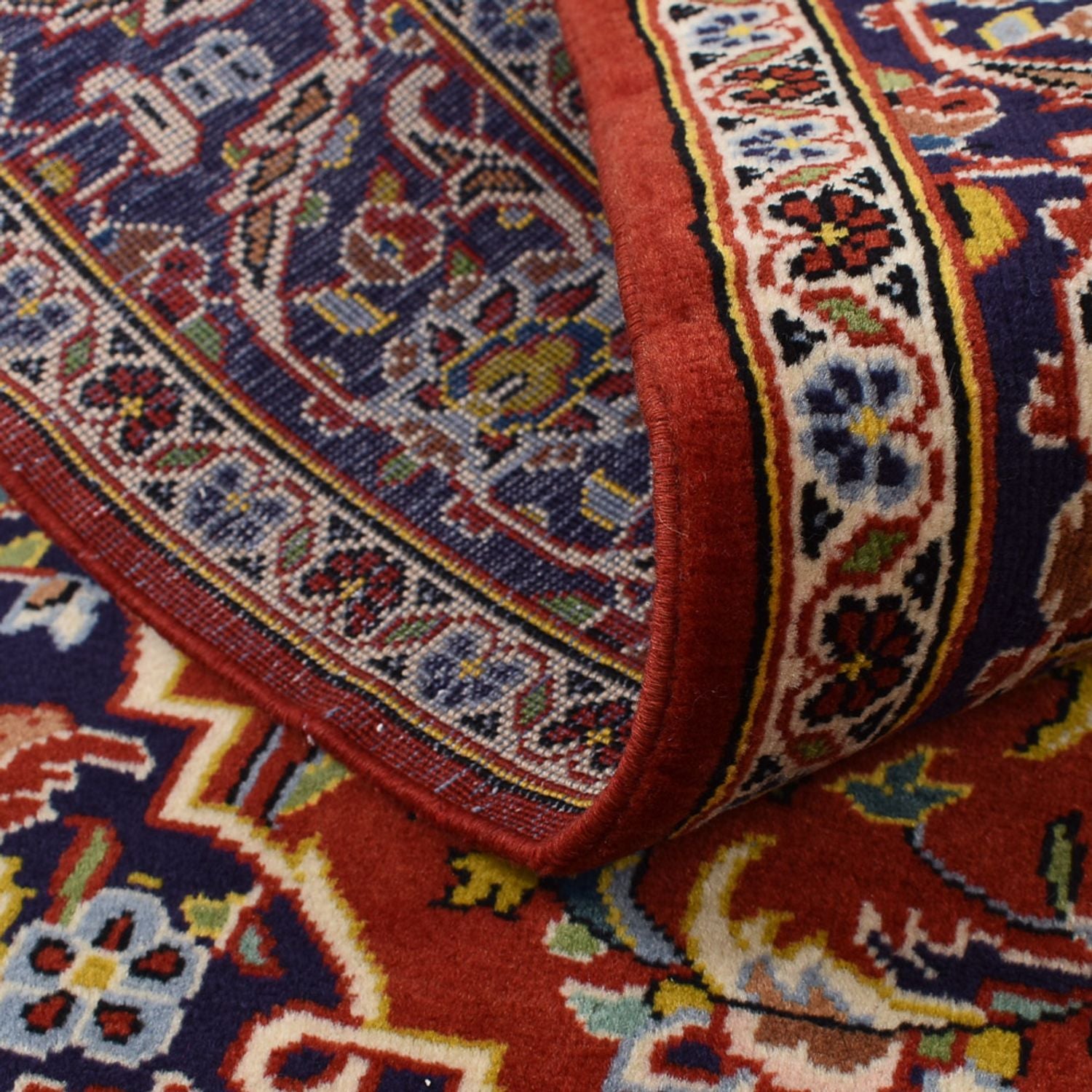 Alfombra persa - Keshan - 159 x 110 cm - rojo