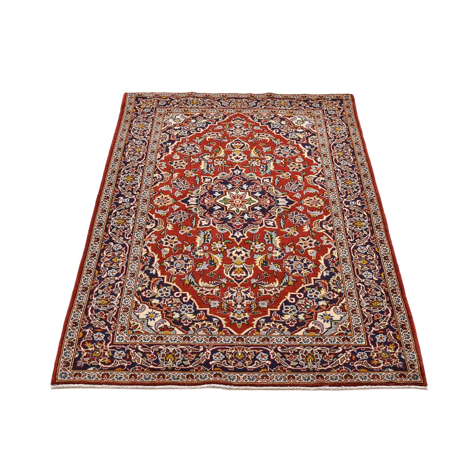Alfombra persa - Keshan - 159 x 110 cm - rojo