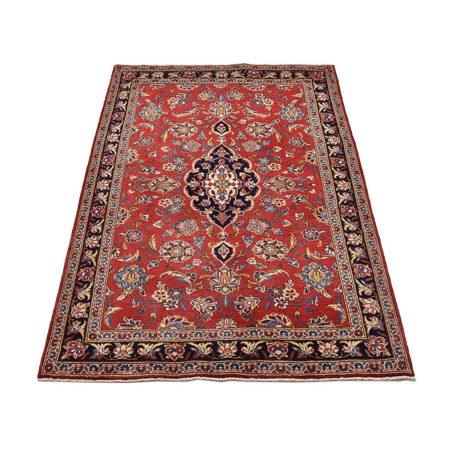 Alfombra persa - Keshan - 162 x 101 cm - rojo