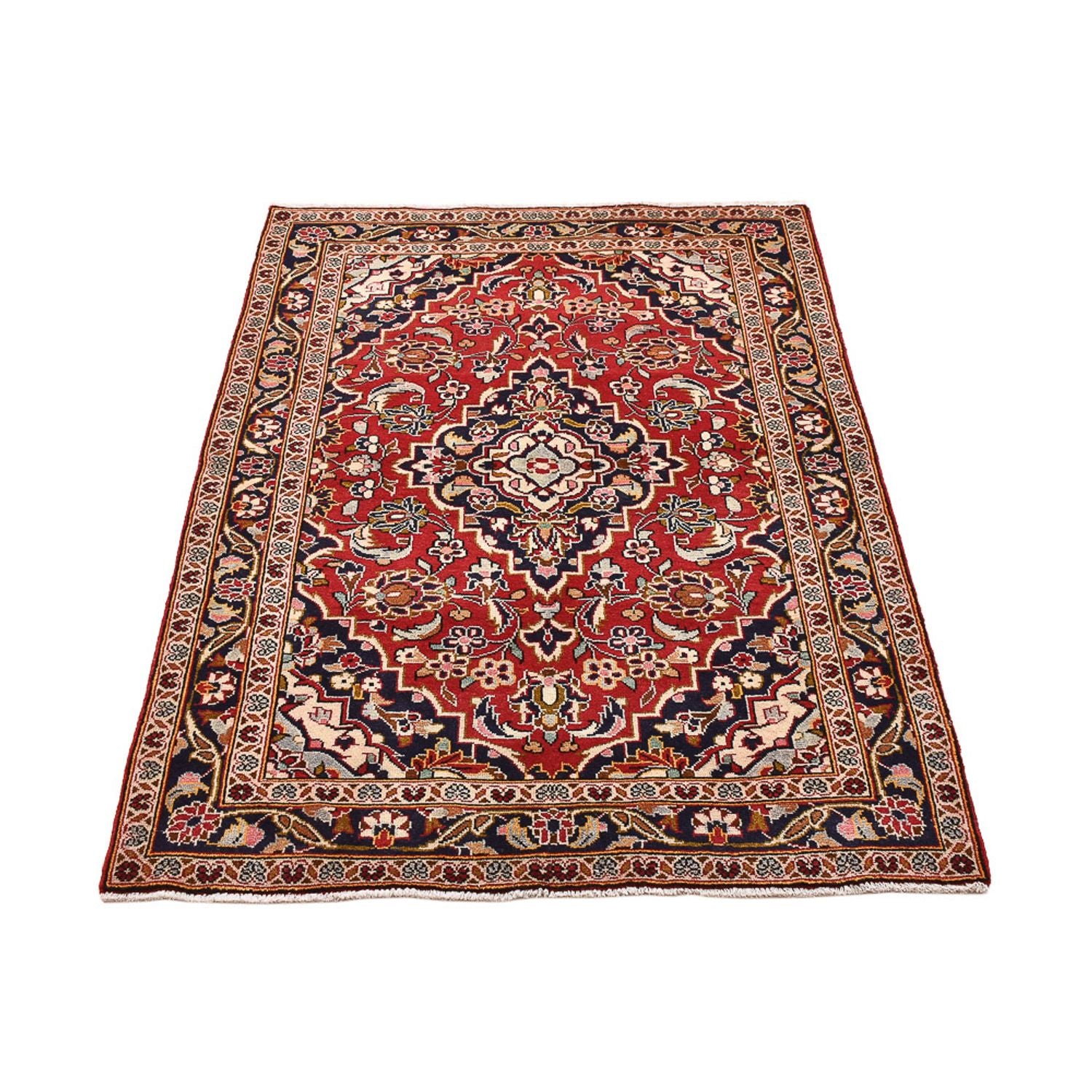 Alfombra persa - Keshan - 153 x 104 cm - rojo