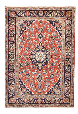 Alfombra persa - Keshan - 147 x 98 cm - rojo