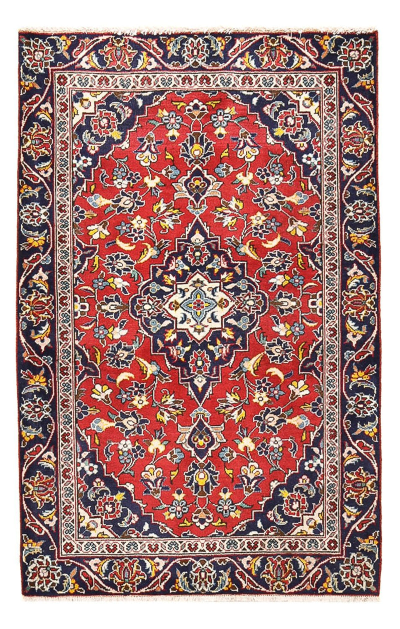 Alfombra persa - Keshan - 142 x 90 cm - rojo