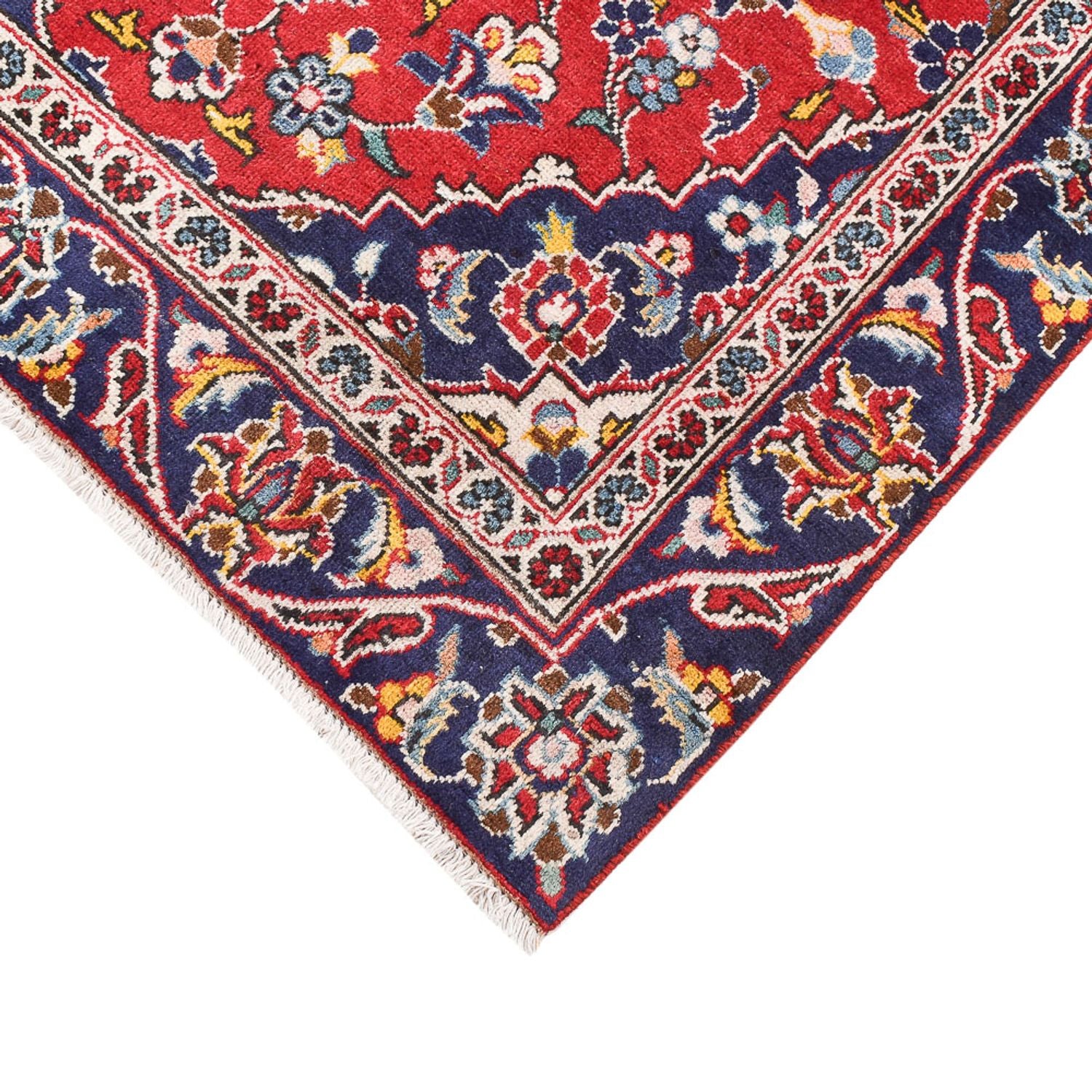 Alfombra persa - Keshan - 142 x 90 cm - rojo
