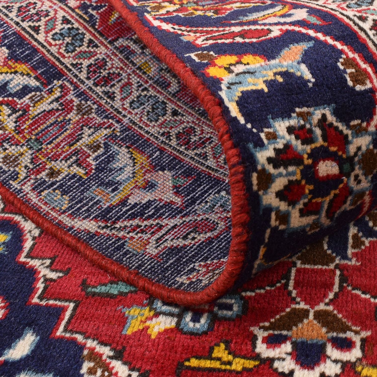 Alfombra persa - Keshan - 142 x 90 cm - rojo