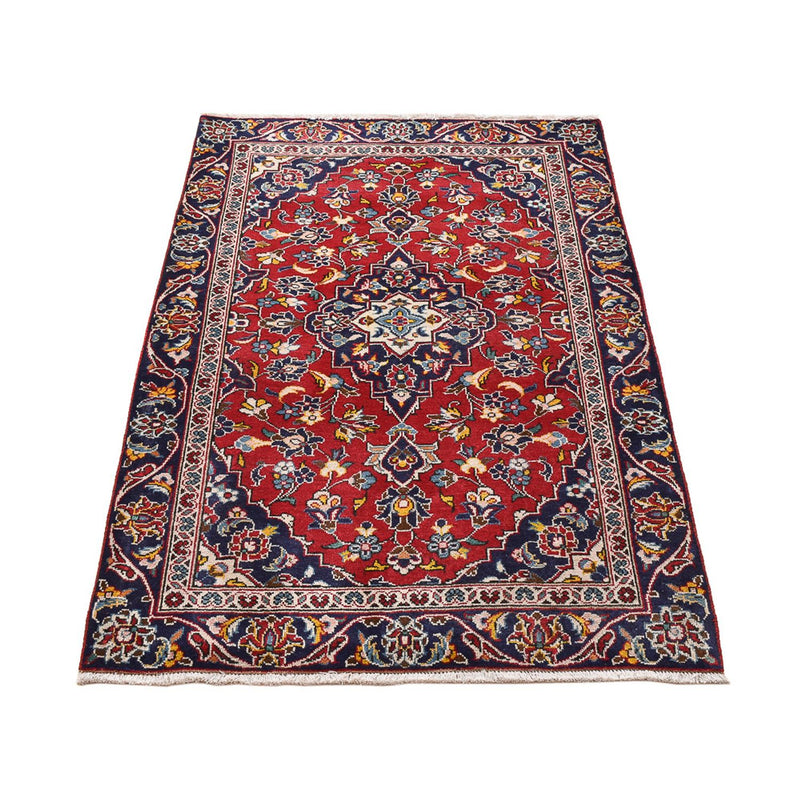 Alfombra persa - Keshan - 142 x 90 cm - rojo