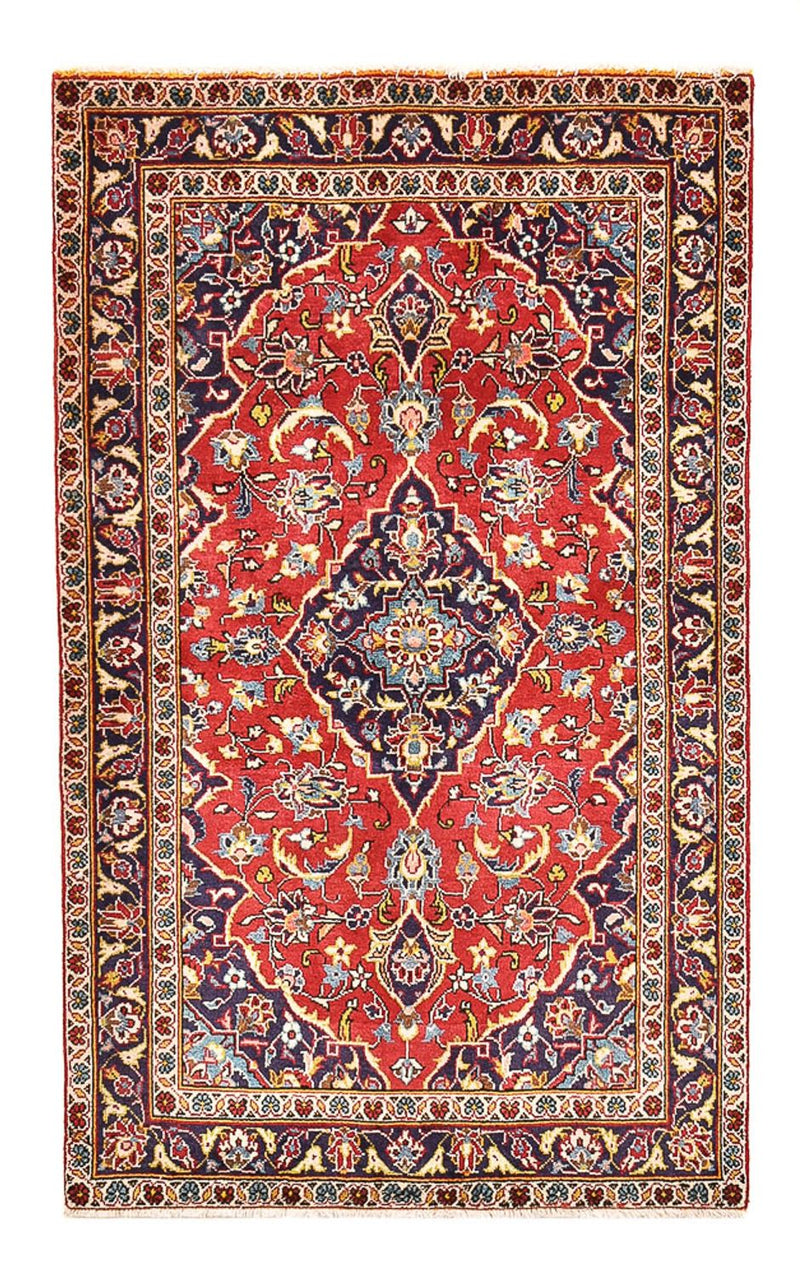 Alfombra persa - Keshan - 161 x 97 cm - rojo