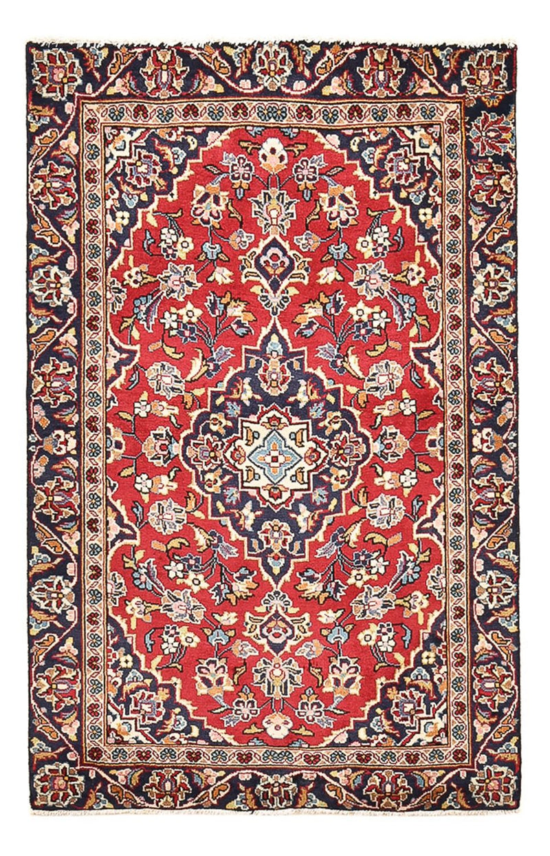 Alfombra persa - Keshan - 142 x 88 cm - rojo