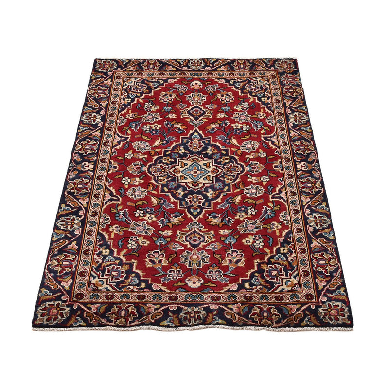 Alfombra persa - Keshan - 142 x 88 cm - rojo