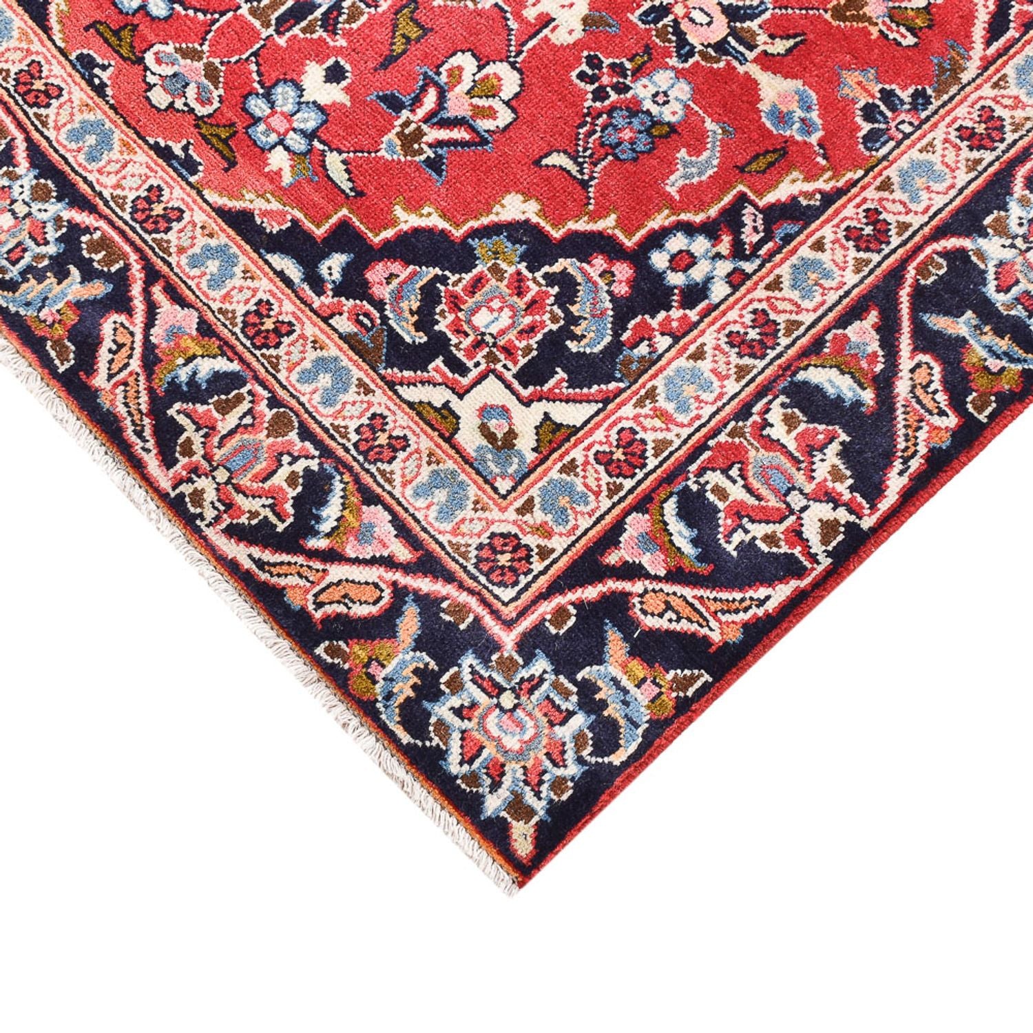 Alfombra persa - Keshan - 142 x 90 cm - rojo